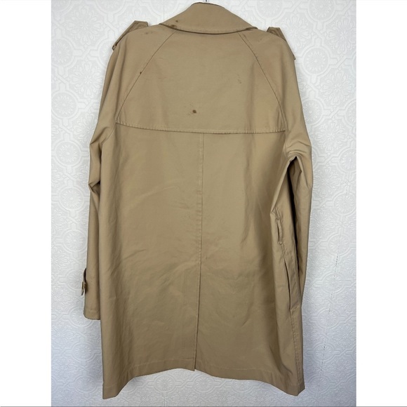 Gucci Mens Trenchcoat Sand Tan Coat Neutrals Flawed Designer Peacoat - Picture 10 of 15